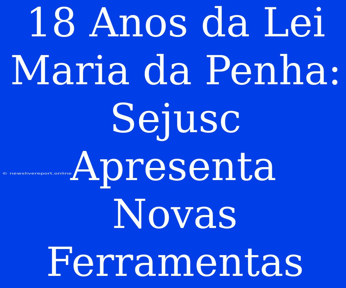 18 Anos Da Lei Maria Da Penha: Sejusc Apresenta Novas Ferramentas