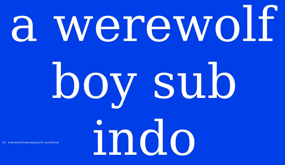 A Werewolf Boy Sub Indo