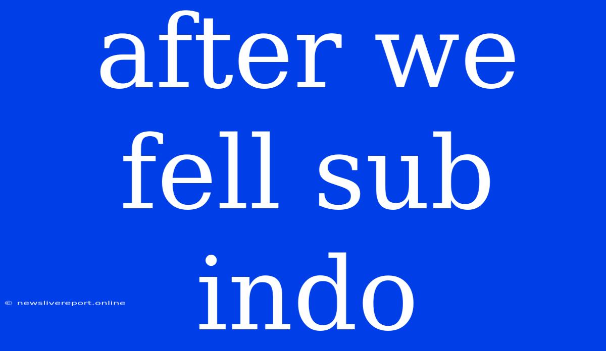 After We Fell Sub Indo