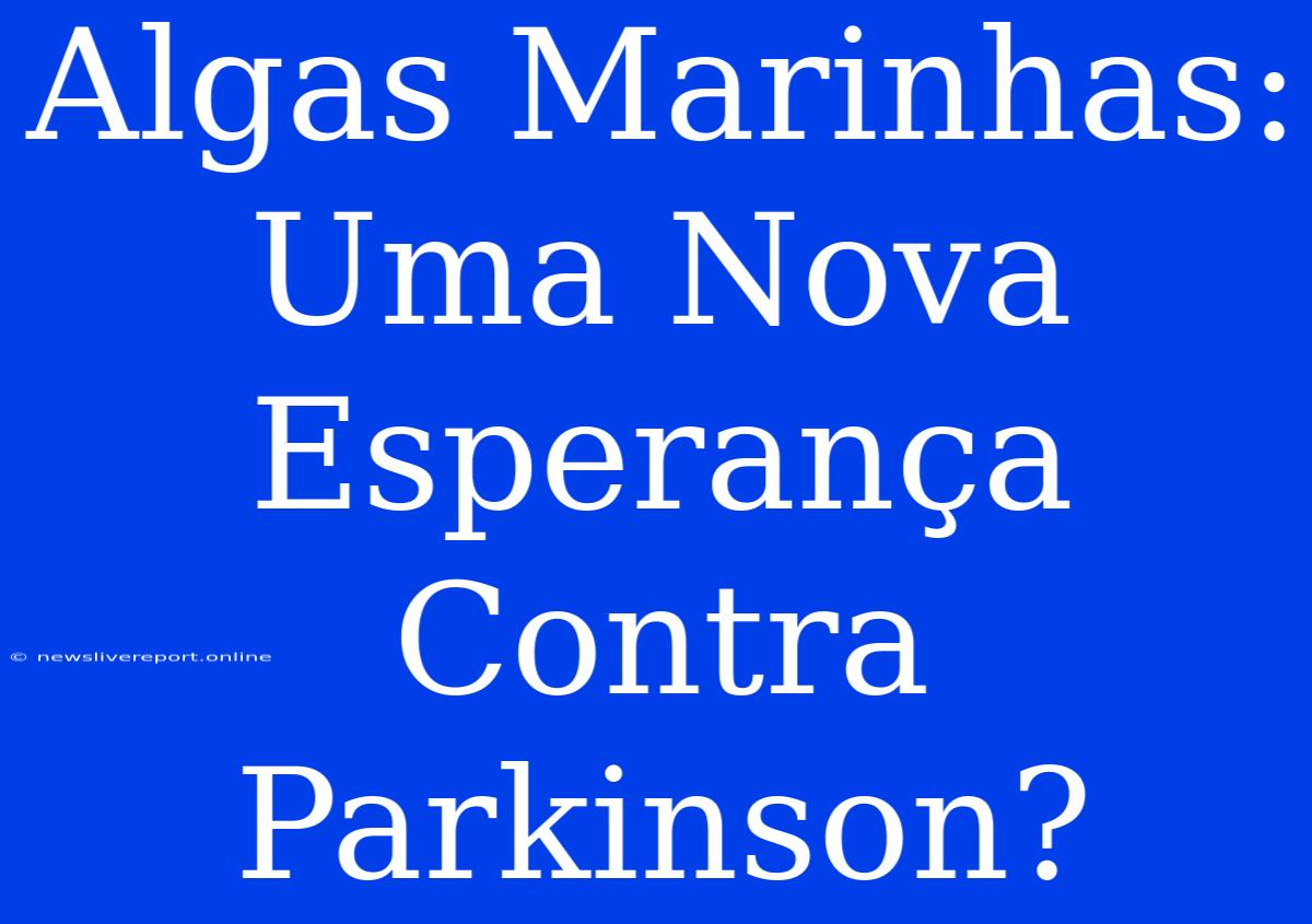 Algas Marinhas: Uma Nova Esperança Contra Parkinson?