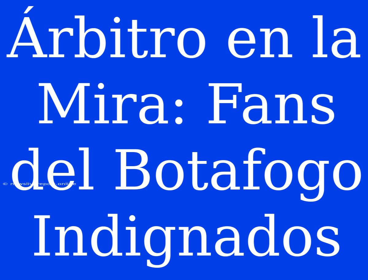 Árbitro En La Mira: Fans Del Botafogo Indignados