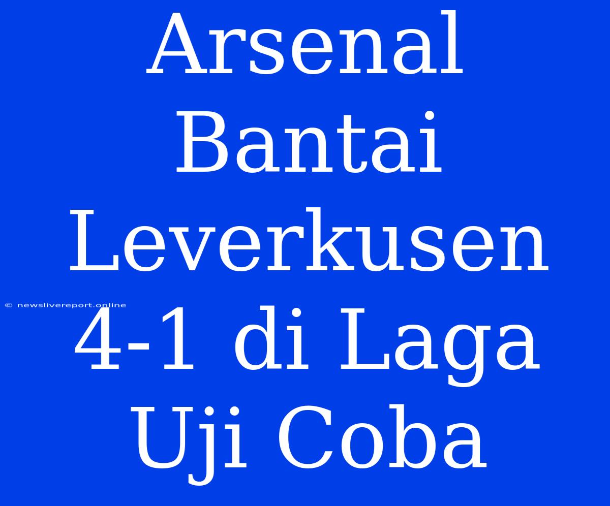 Arsenal Bantai Leverkusen 4-1 Di Laga Uji Coba