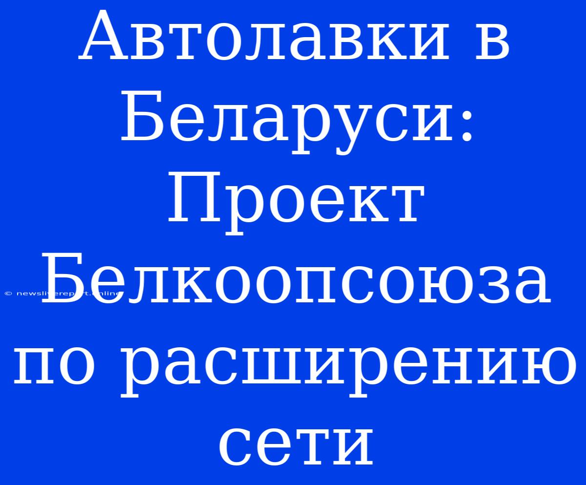 Автолавки В Беларуси: Проект Белкоопсоюза По Расширению Сети