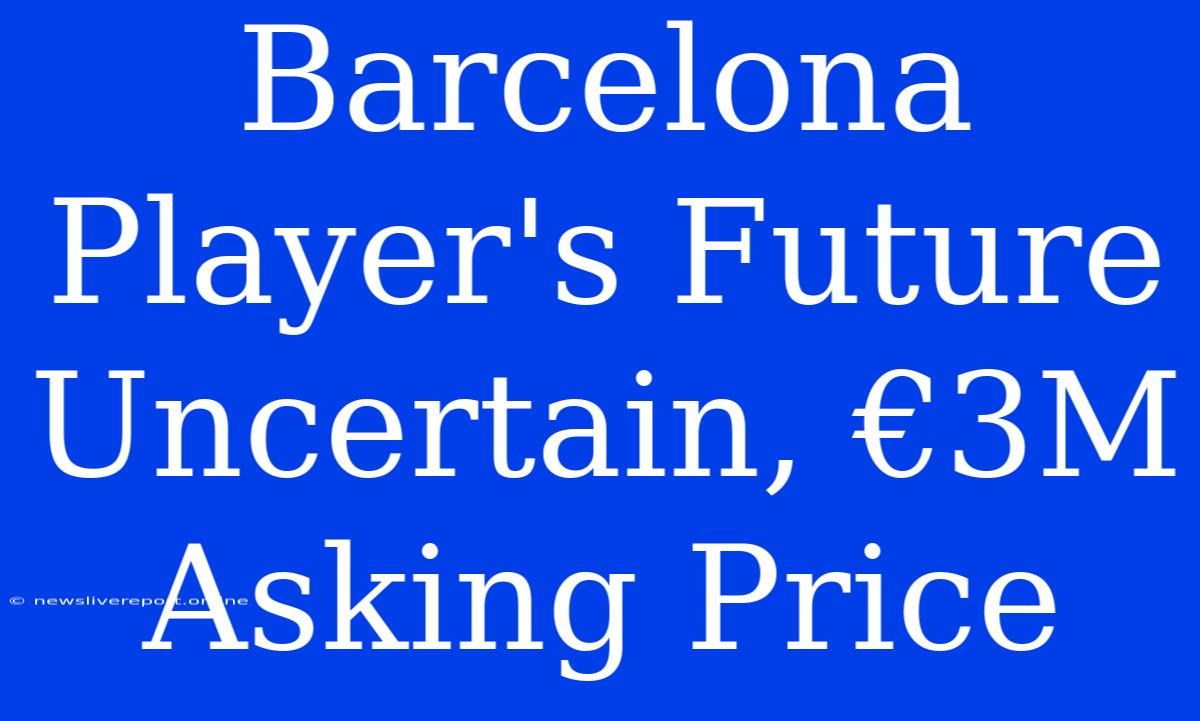 Barcelona Player's Future Uncertain, €3M Asking Price