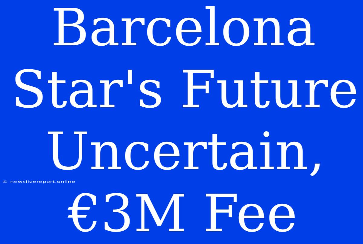 Barcelona Star's Future Uncertain, €3M Fee