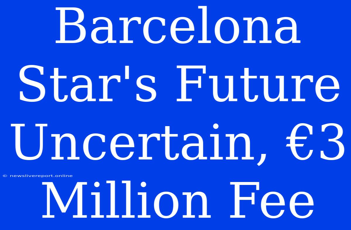 Barcelona Star's Future Uncertain, €3 Million Fee