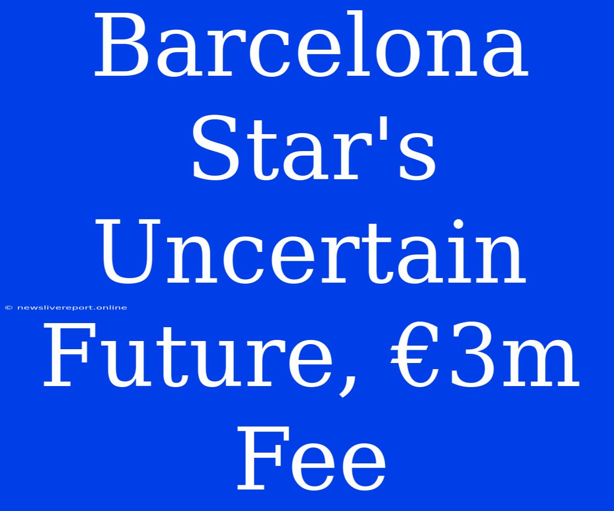 Barcelona Star's Uncertain Future, €3m Fee