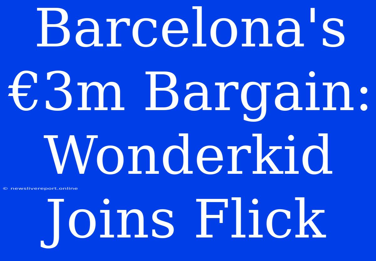 Barcelona's €3m Bargain: Wonderkid Joins Flick