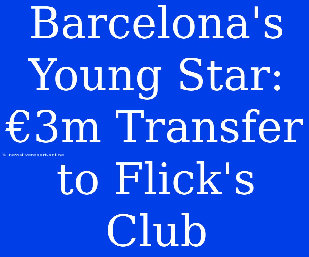 Barcelona's Young Star: €3m Transfer To Flick's Club