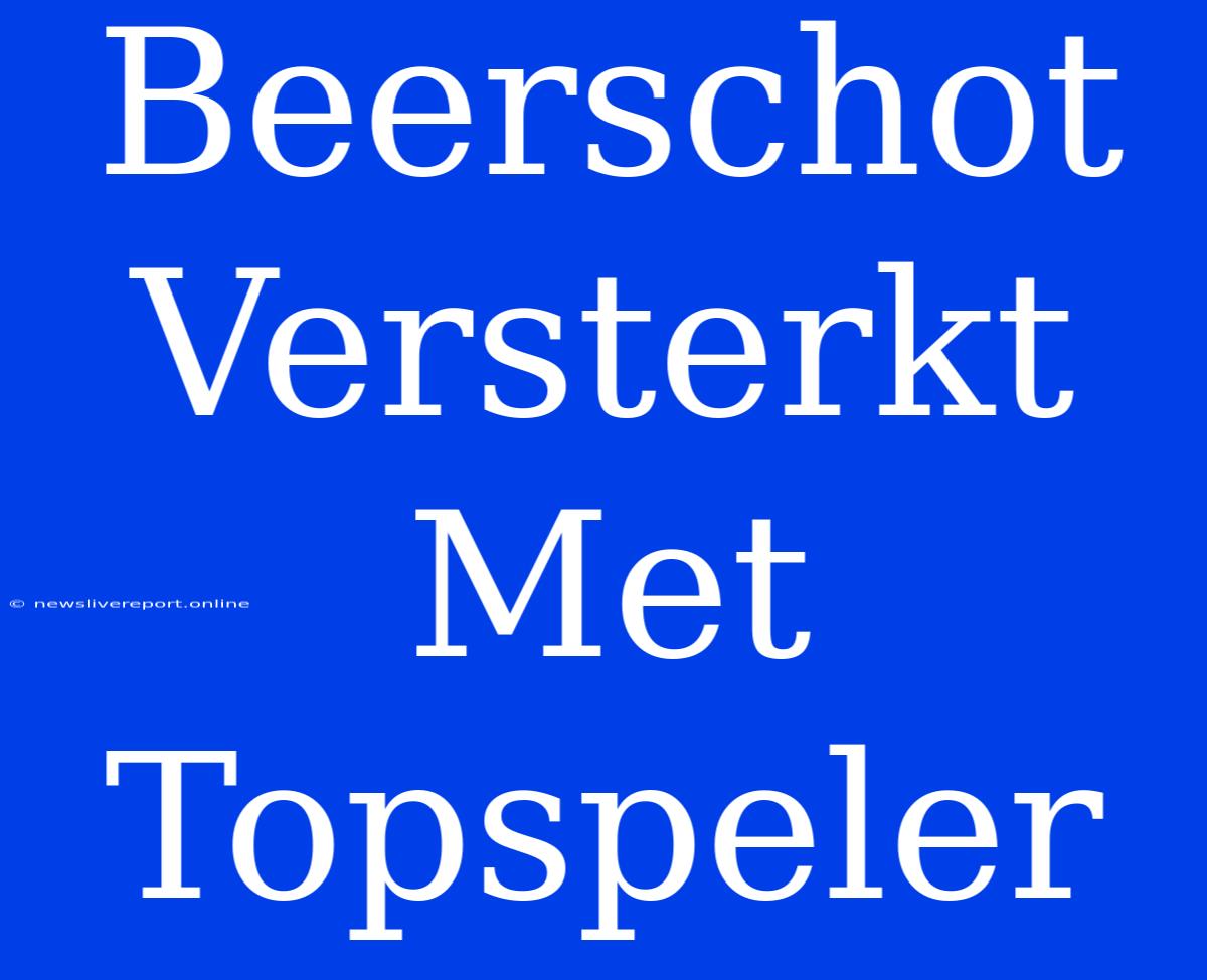 Beerschot Versterkt Met Topspeler