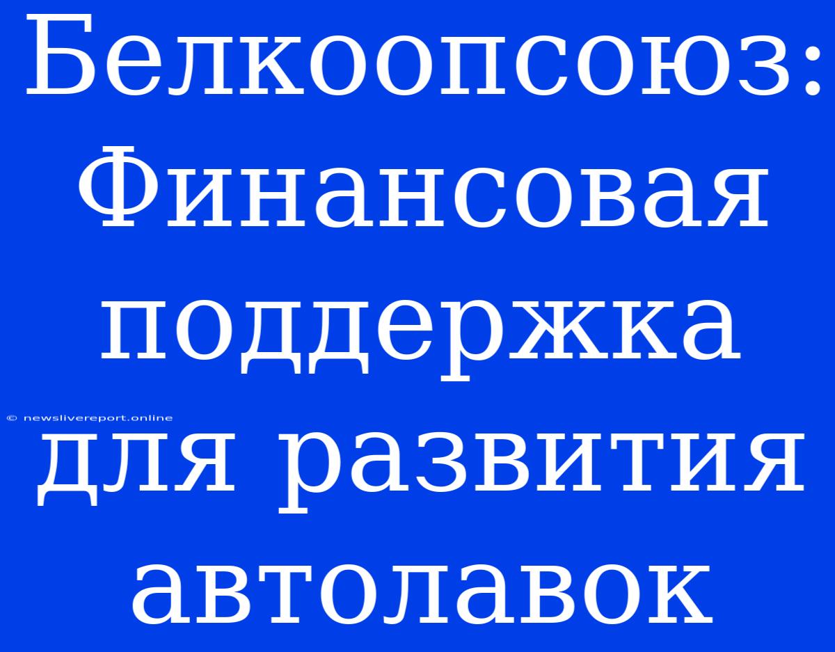 Белкоопсоюз: Финансовая Поддержка Для Развития Автолавок