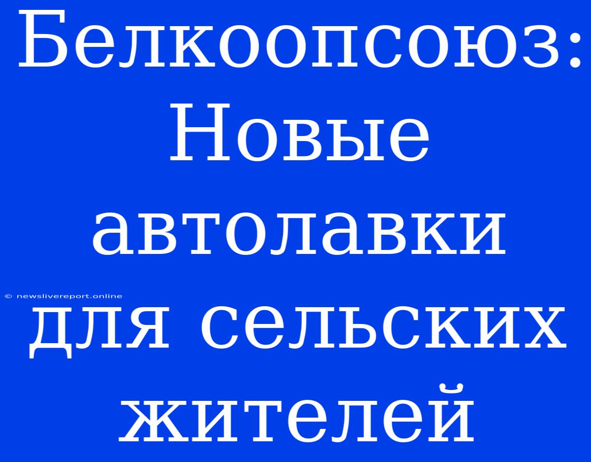 Белкоопсоюз: Новые Автолавки Для Сельских Жителей