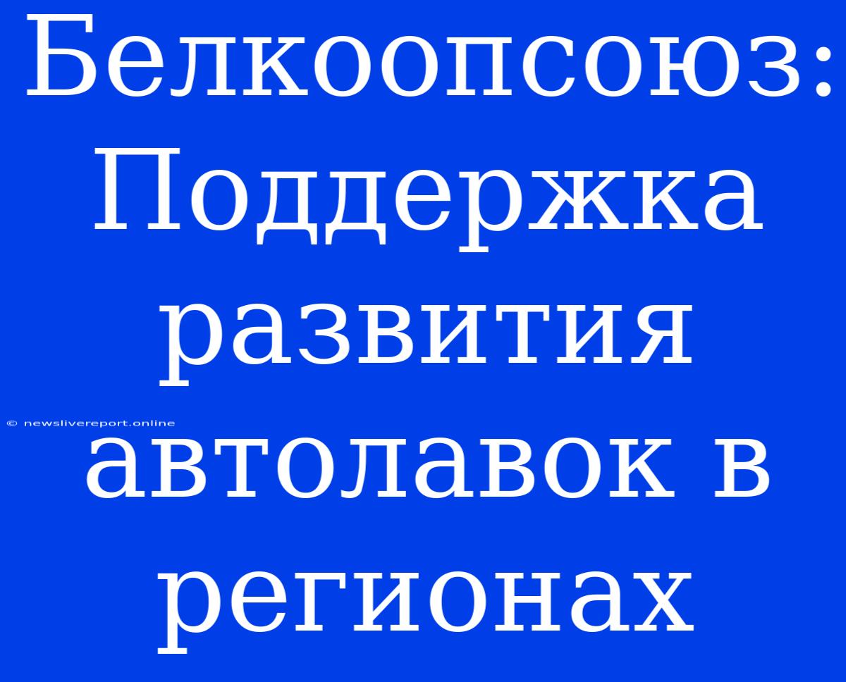 Белкоопсоюз: Поддержка Развития Автолавок В Регионах