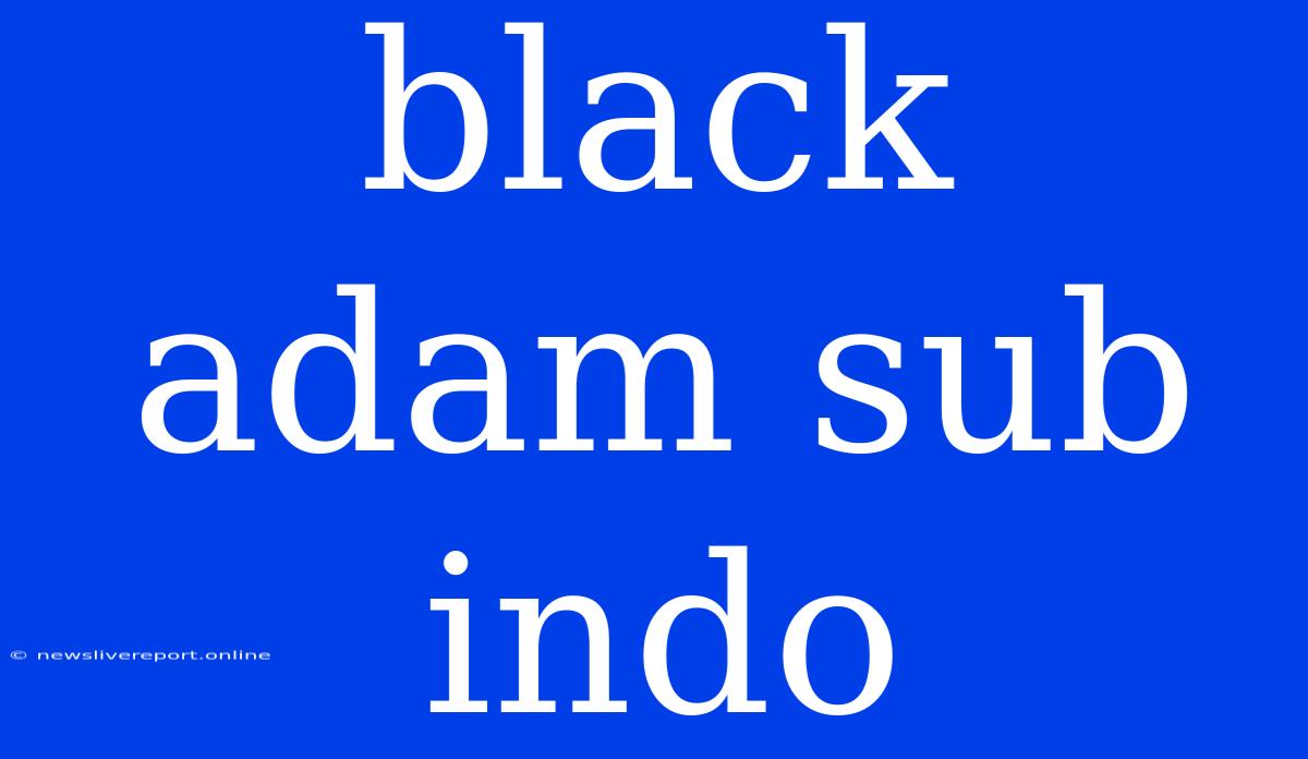 Black Adam Sub Indo