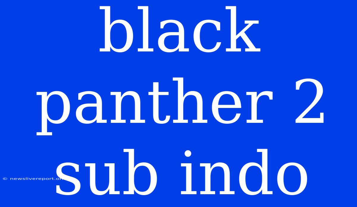 Black Panther 2 Sub Indo