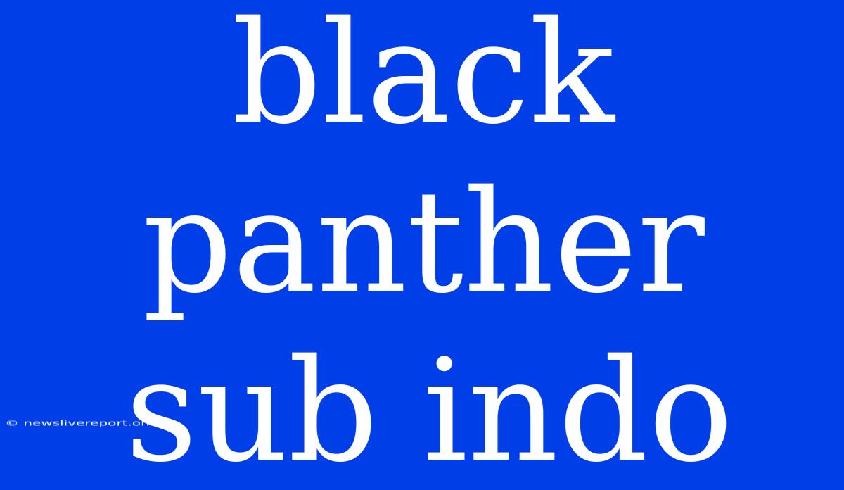 Black Panther Sub Indo