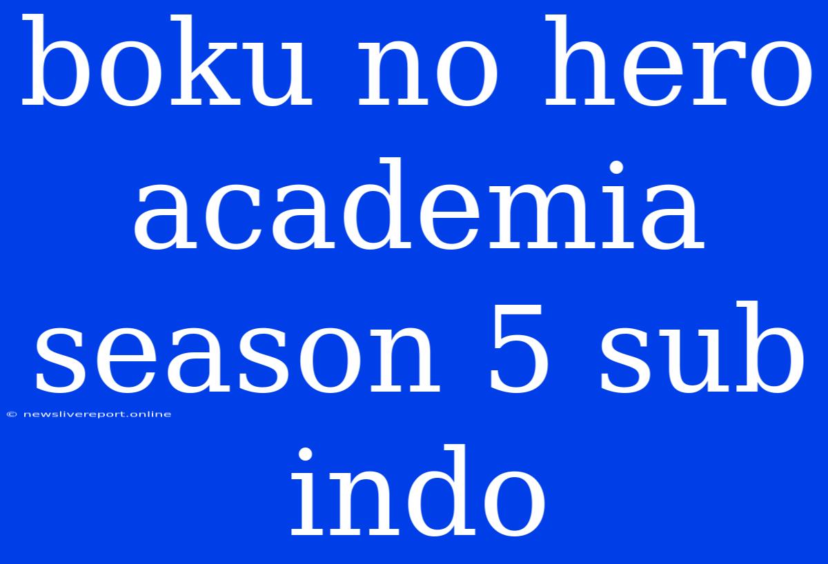 Boku No Hero Academia Season 5 Sub Indo