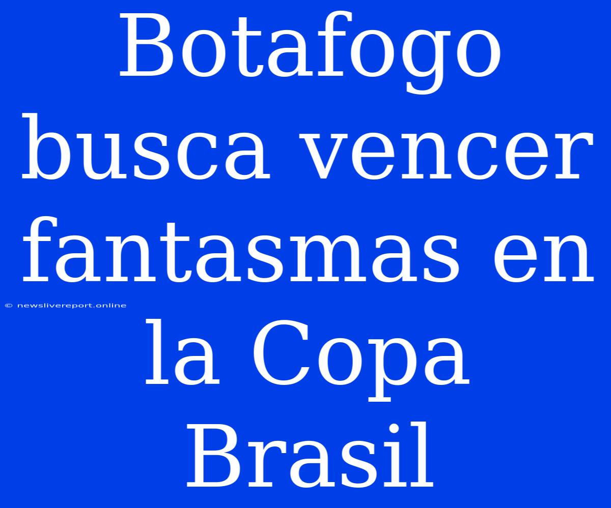 Botafogo Busca Vencer Fantasmas En La Copa Brasil