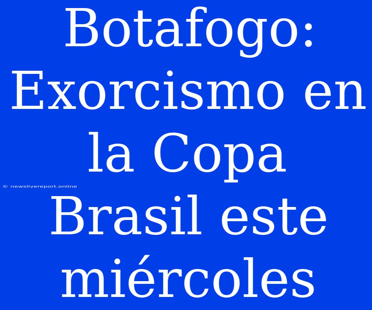 Botafogo:  Exorcismo En La Copa Brasil Este Miércoles