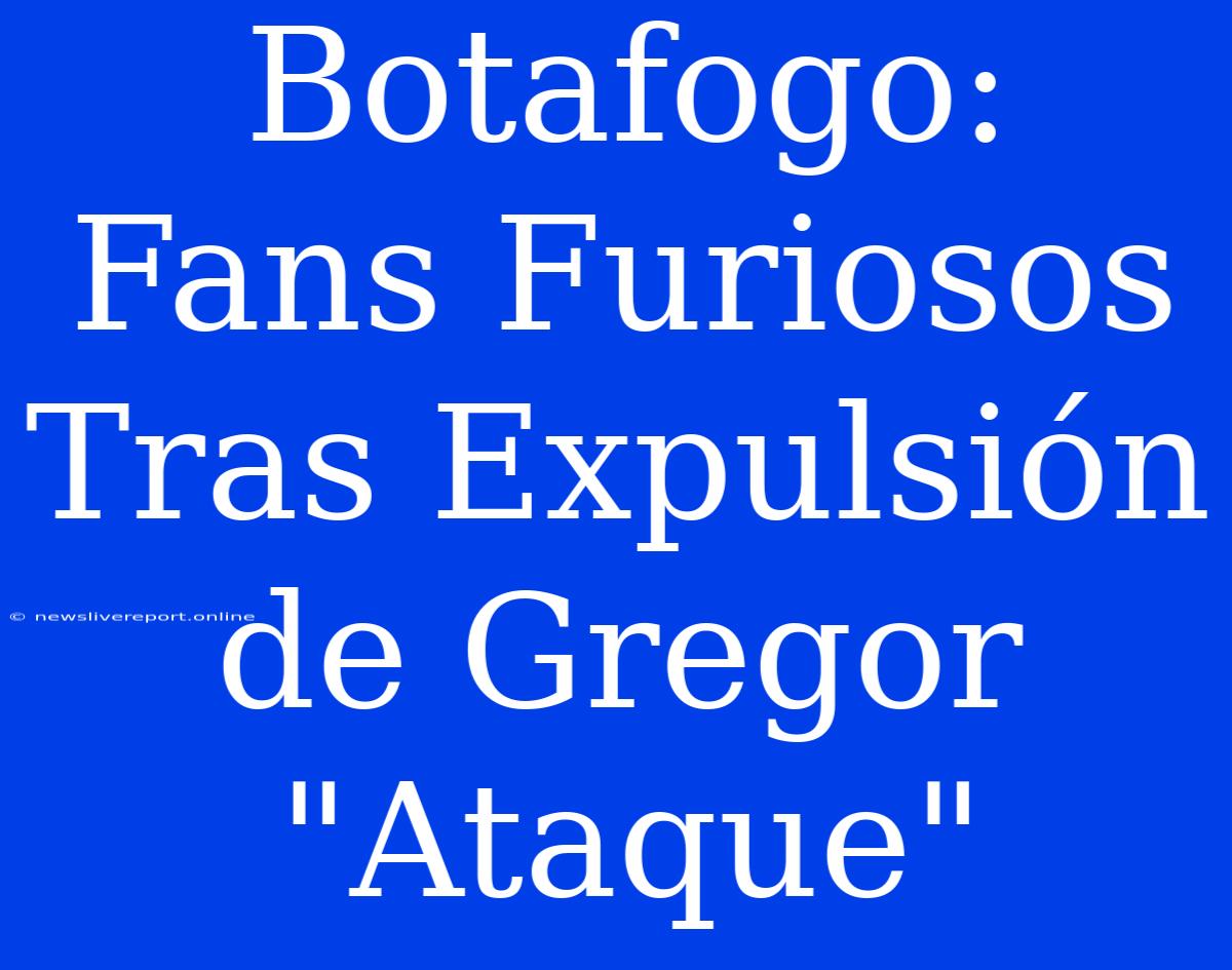 Botafogo: Fans Furiosos Tras Expulsión De Gregor 