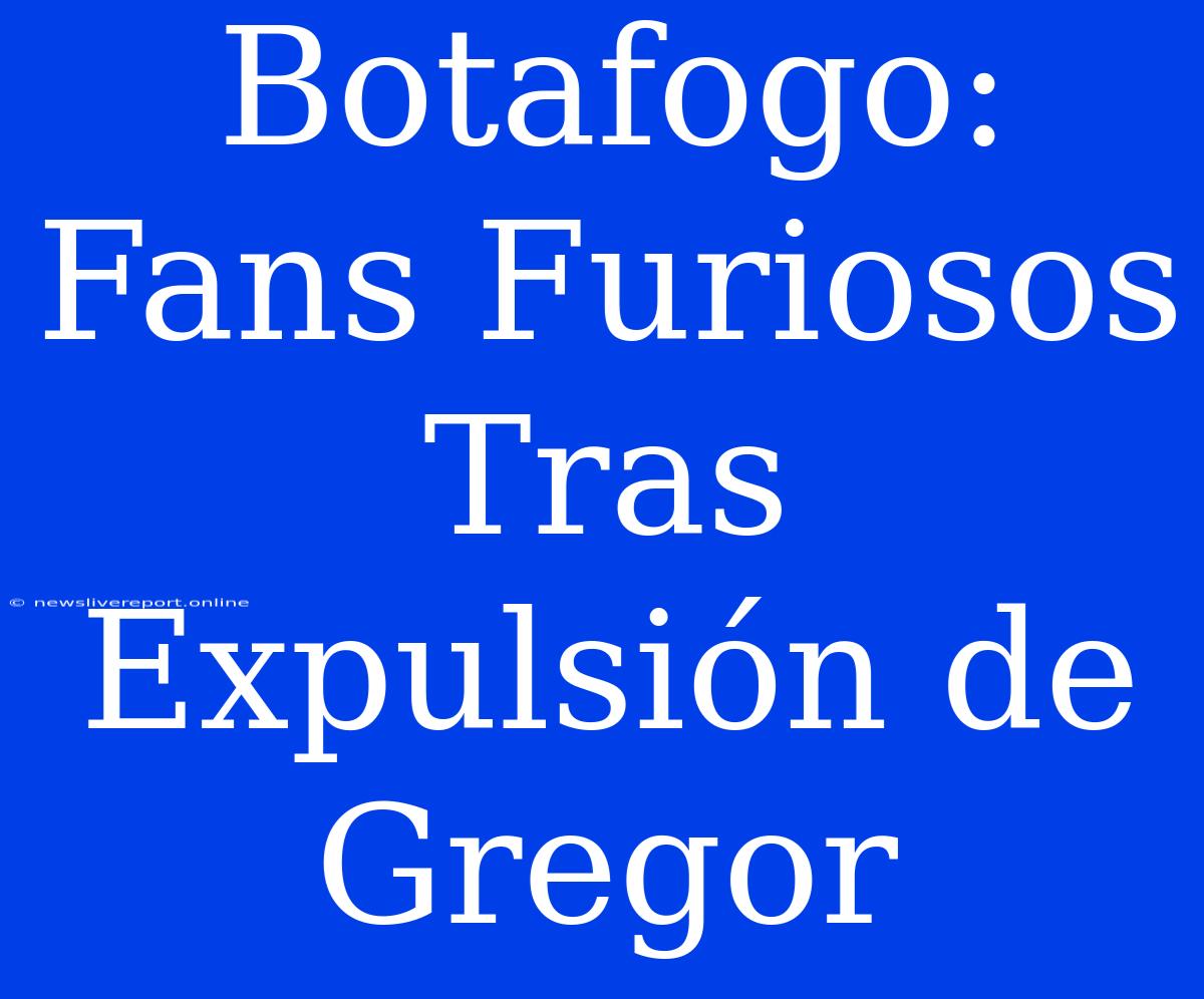 Botafogo: Fans Furiosos Tras Expulsión De Gregor