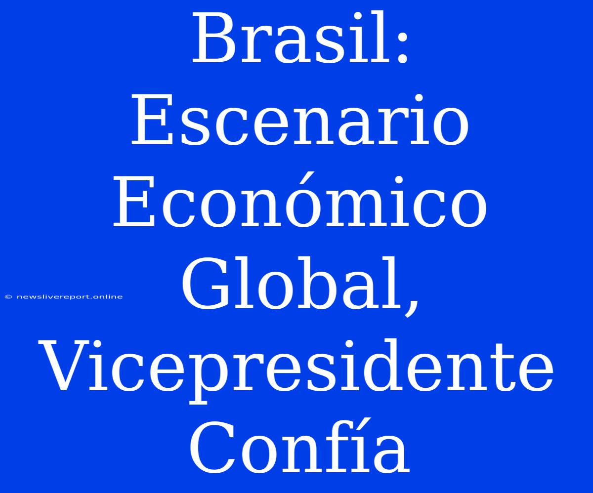 Brasil: Escenario Económico Global, Vicepresidente Confía