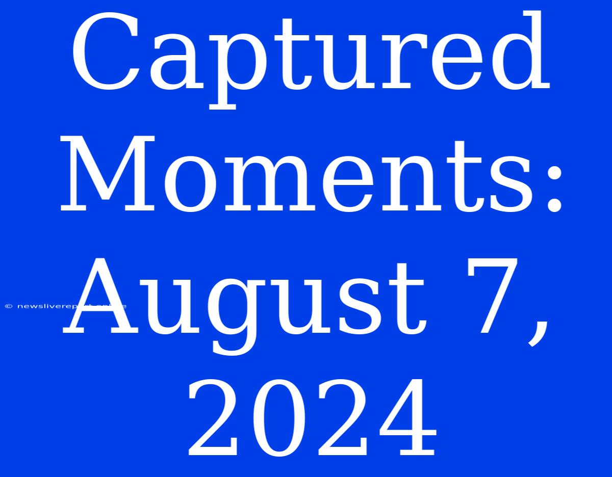 Captured Moments: August 7, 2024