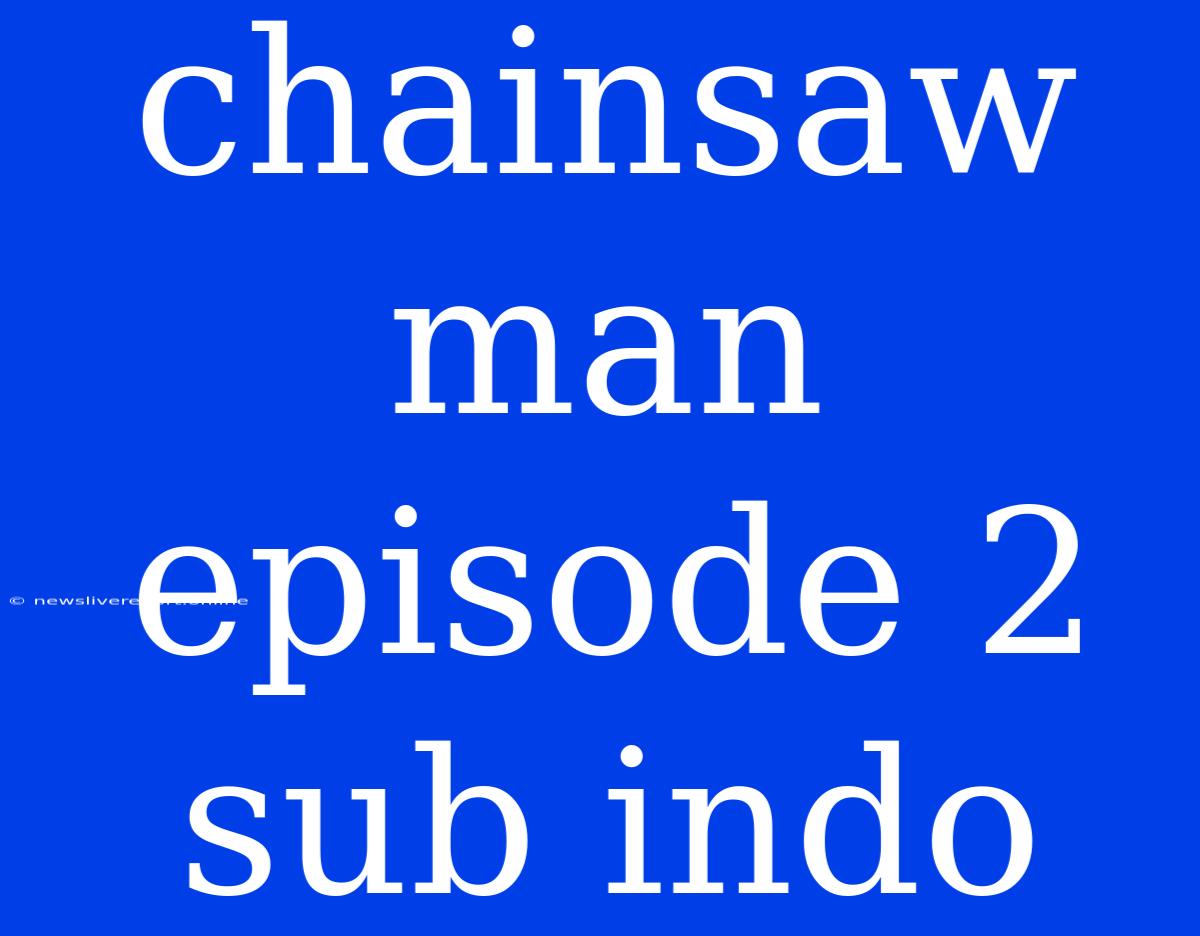 Chainsaw Man Episode 2 Sub Indo