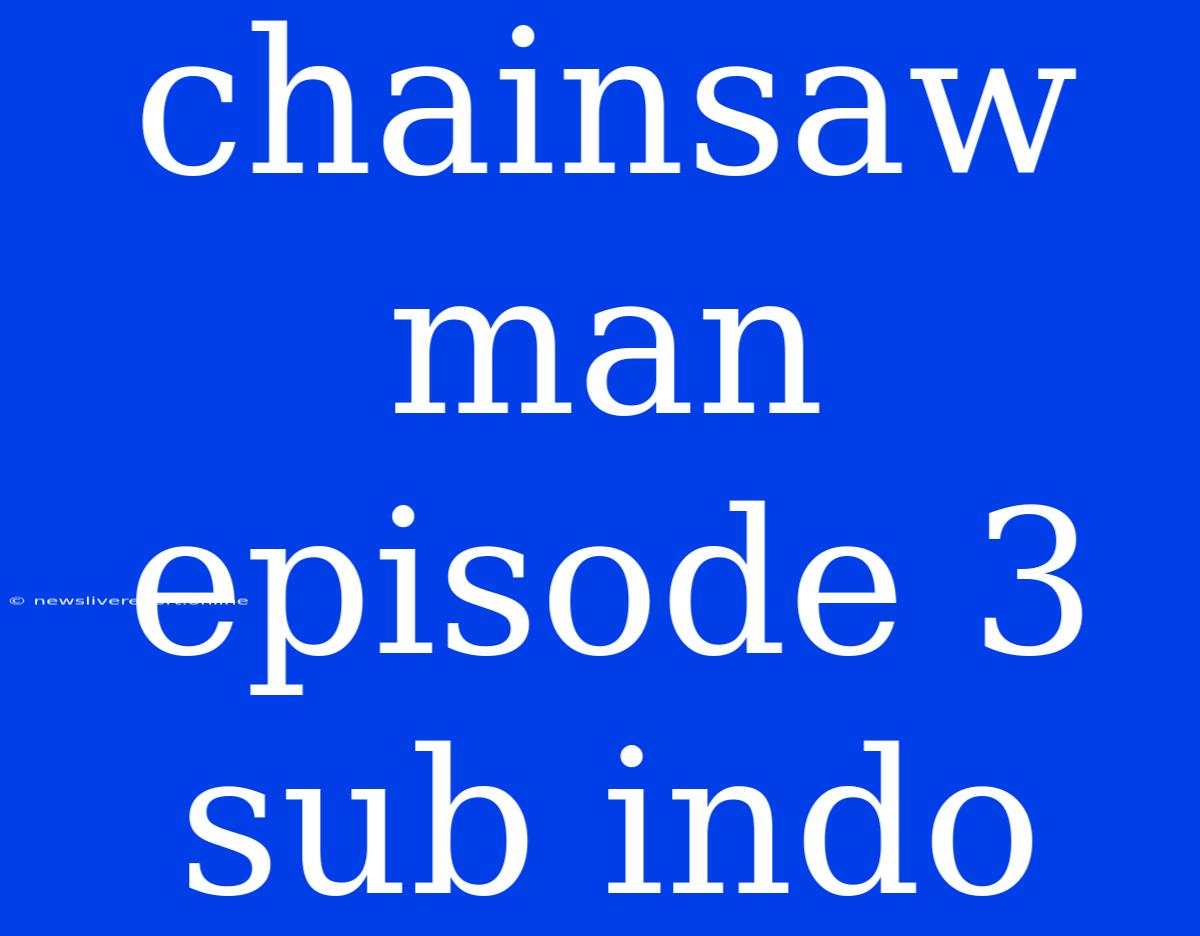 Chainsaw Man Episode 3 Sub Indo