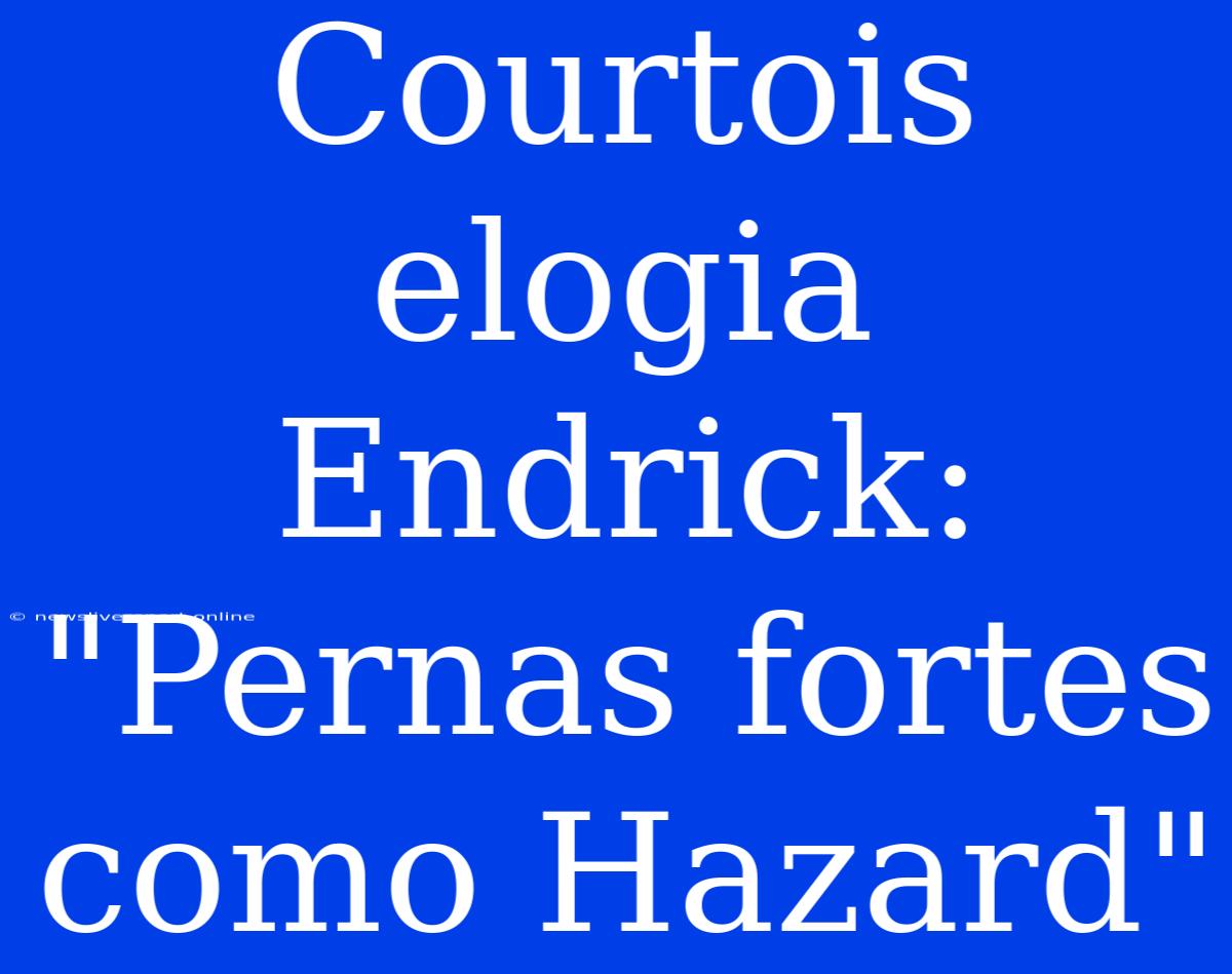 Courtois Elogia Endrick: 