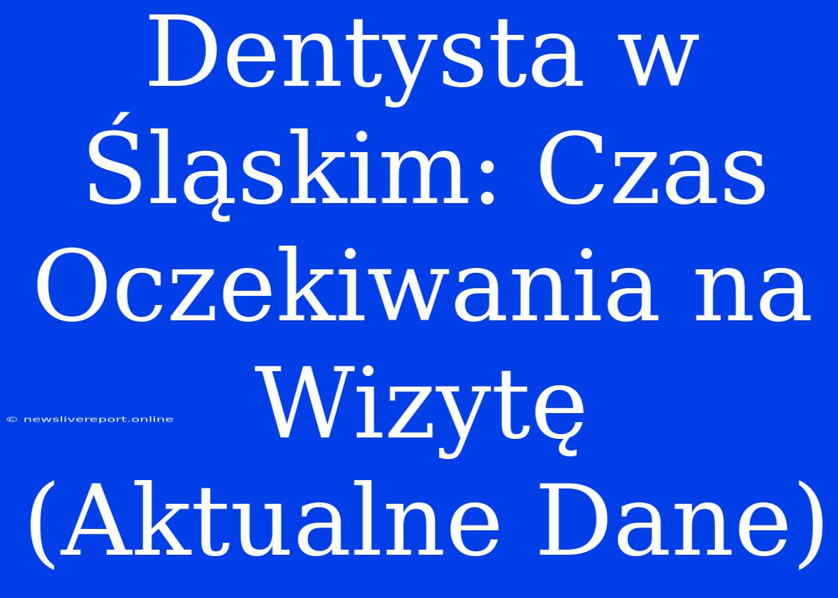 Dentysta W Śląskim: Czas Oczekiwania Na Wizytę (Aktualne Dane)