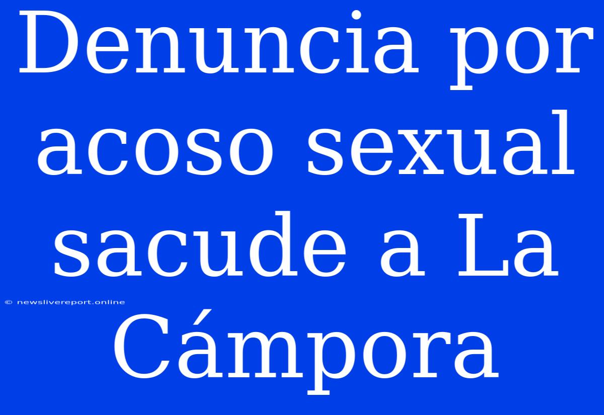 Denuncia Por Acoso Sexual Sacude A La Cámpora