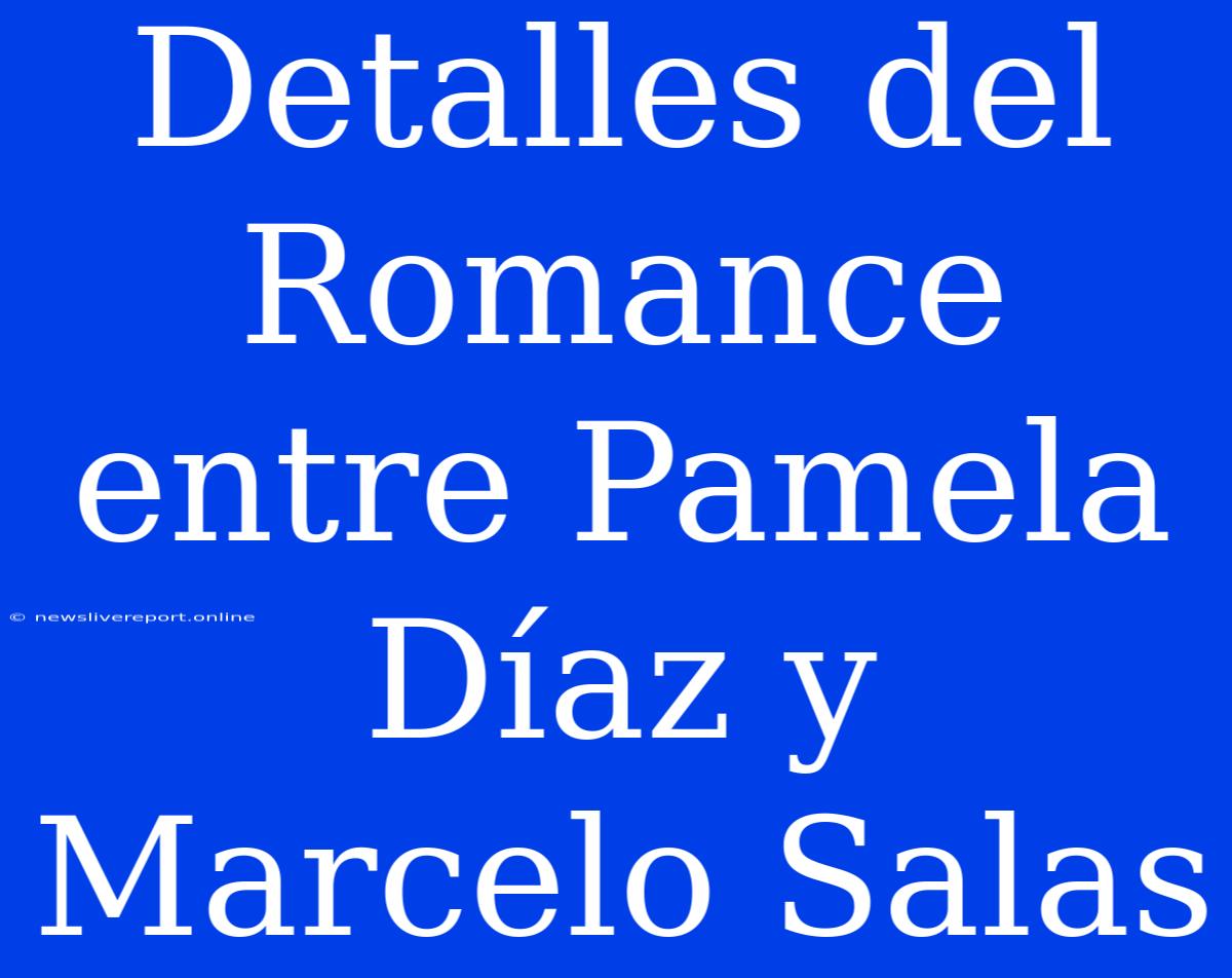 Detalles Del Romance Entre Pamela Díaz Y Marcelo Salas