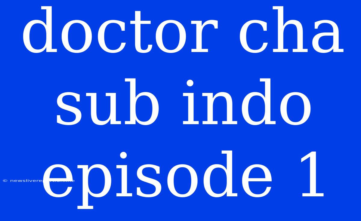 Doctor Cha Sub Indo Episode 1