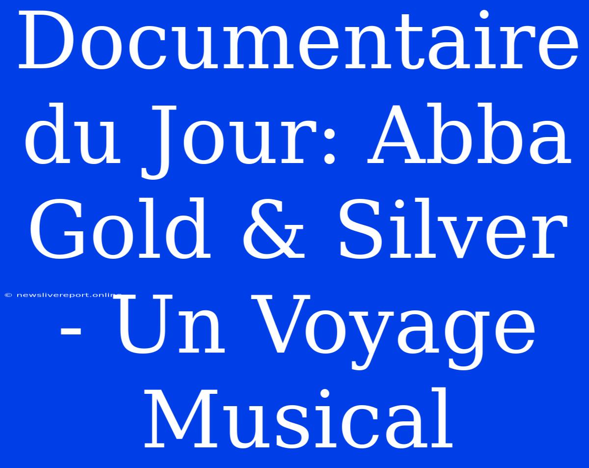 Documentaire Du Jour: Abba Gold & Silver - Un Voyage Musical