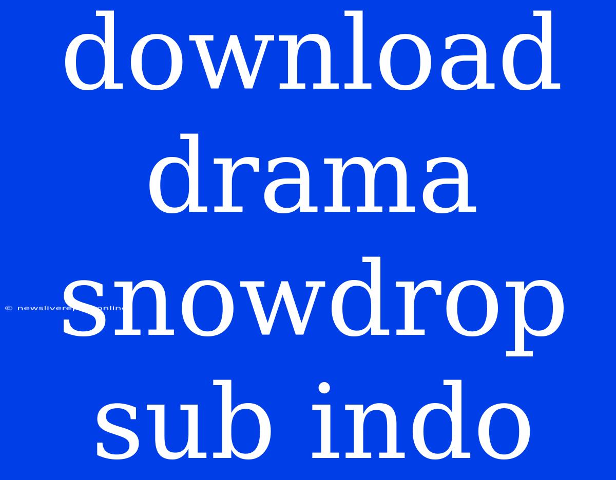 Download Drama Snowdrop Sub Indo