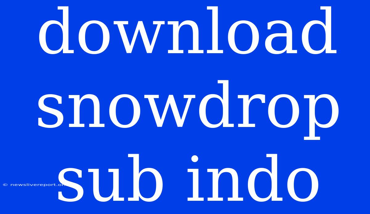 Download Snowdrop Sub Indo