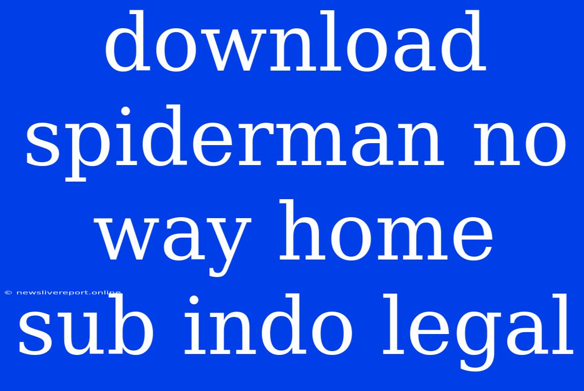 Download Spiderman No Way Home Sub Indo Legal