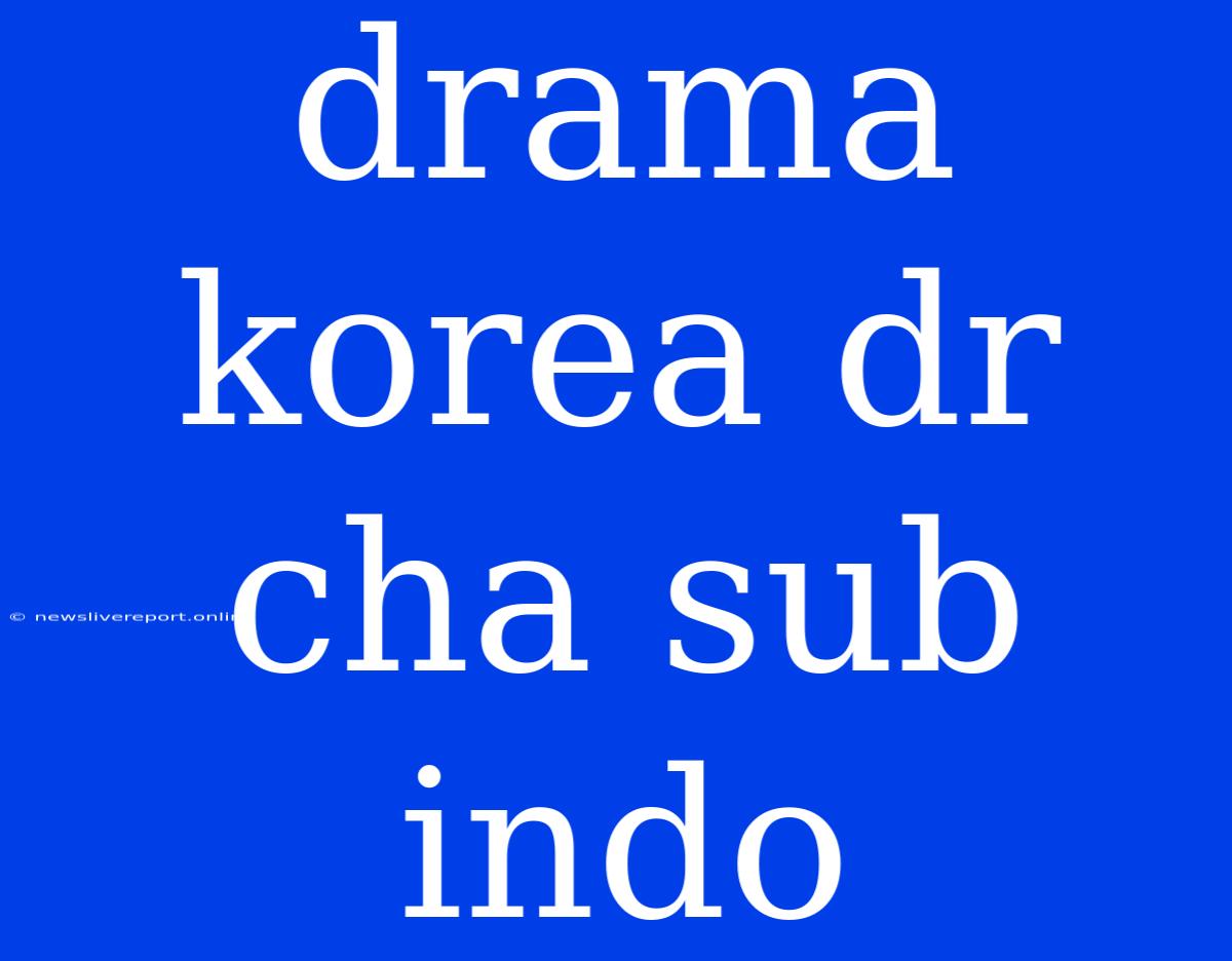 Drama Korea Dr Cha Sub Indo