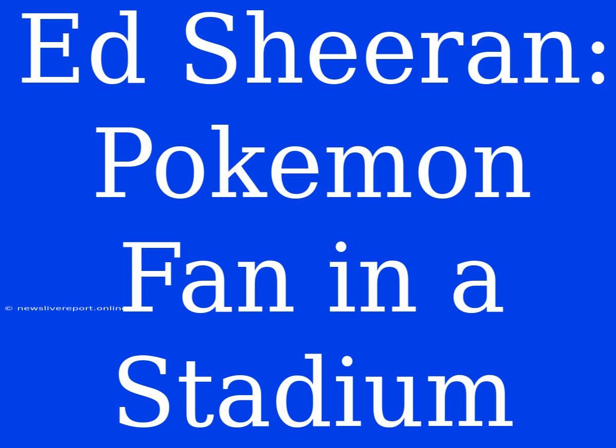 Ed Sheeran: Pokemon Fan In A Stadium