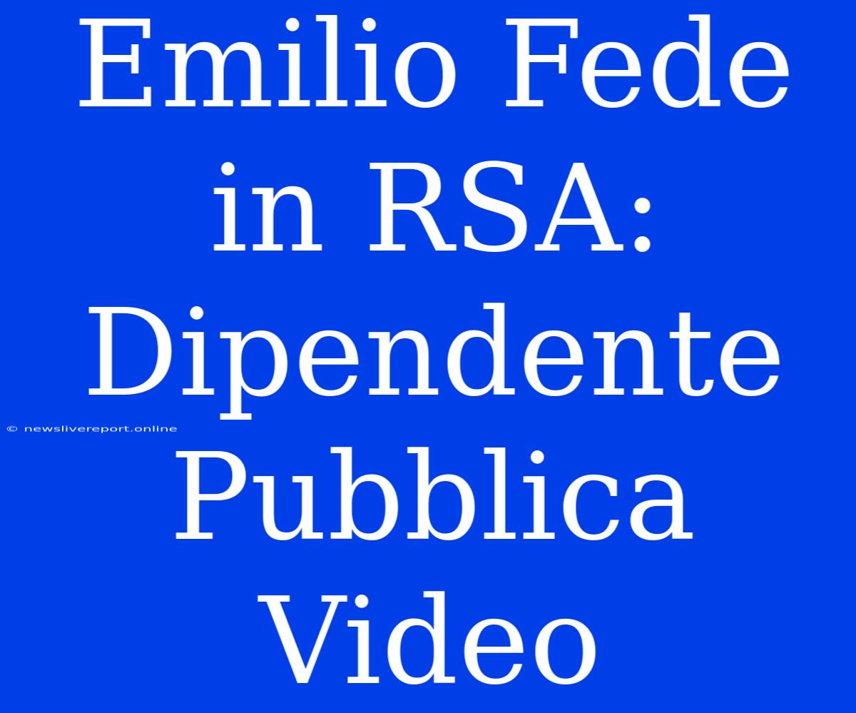 Emilio Fede In RSA: Dipendente Pubblica Video