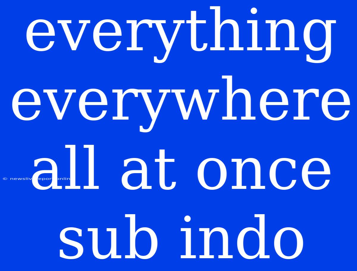 Everything Everywhere All At Once Sub Indo