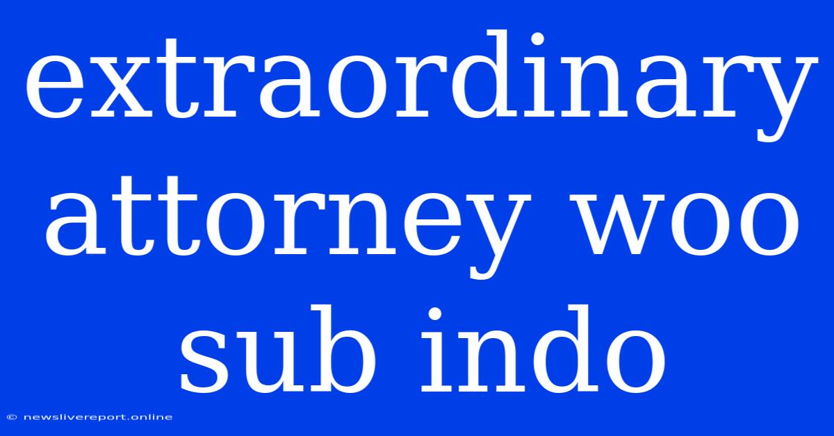 Extraordinary Attorney Woo Sub Indo