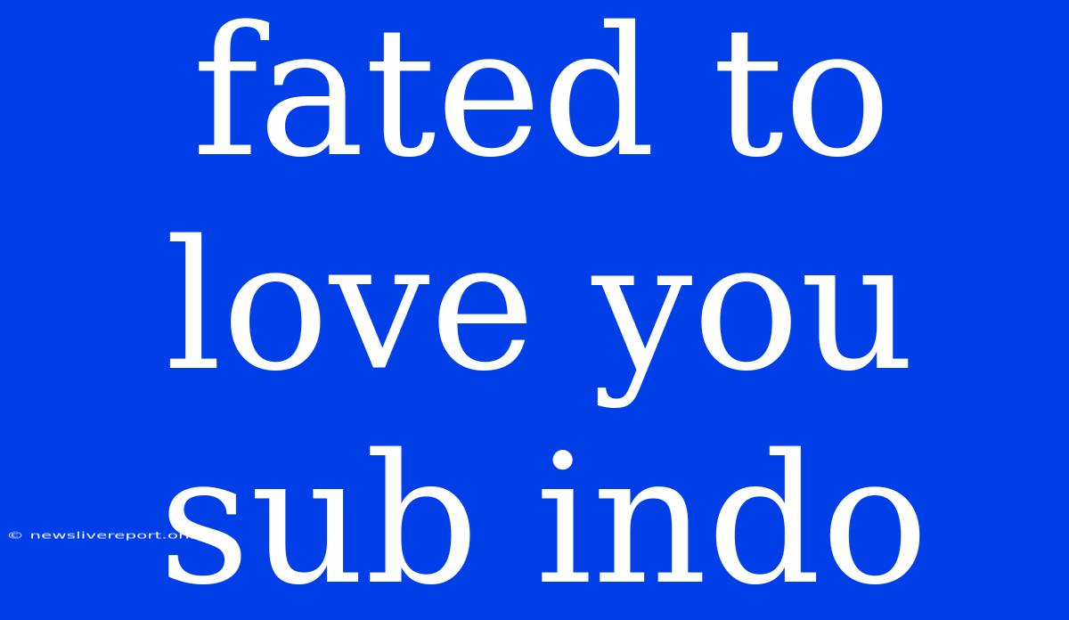 Fated To Love You Sub Indo