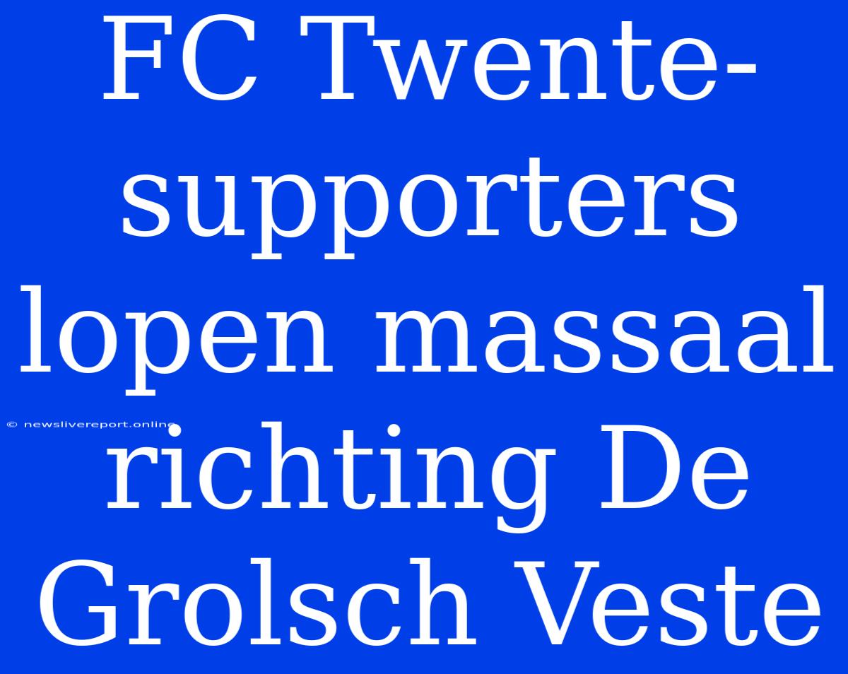 FC Twente-supporters Lopen Massaal Richting De Grolsch Veste