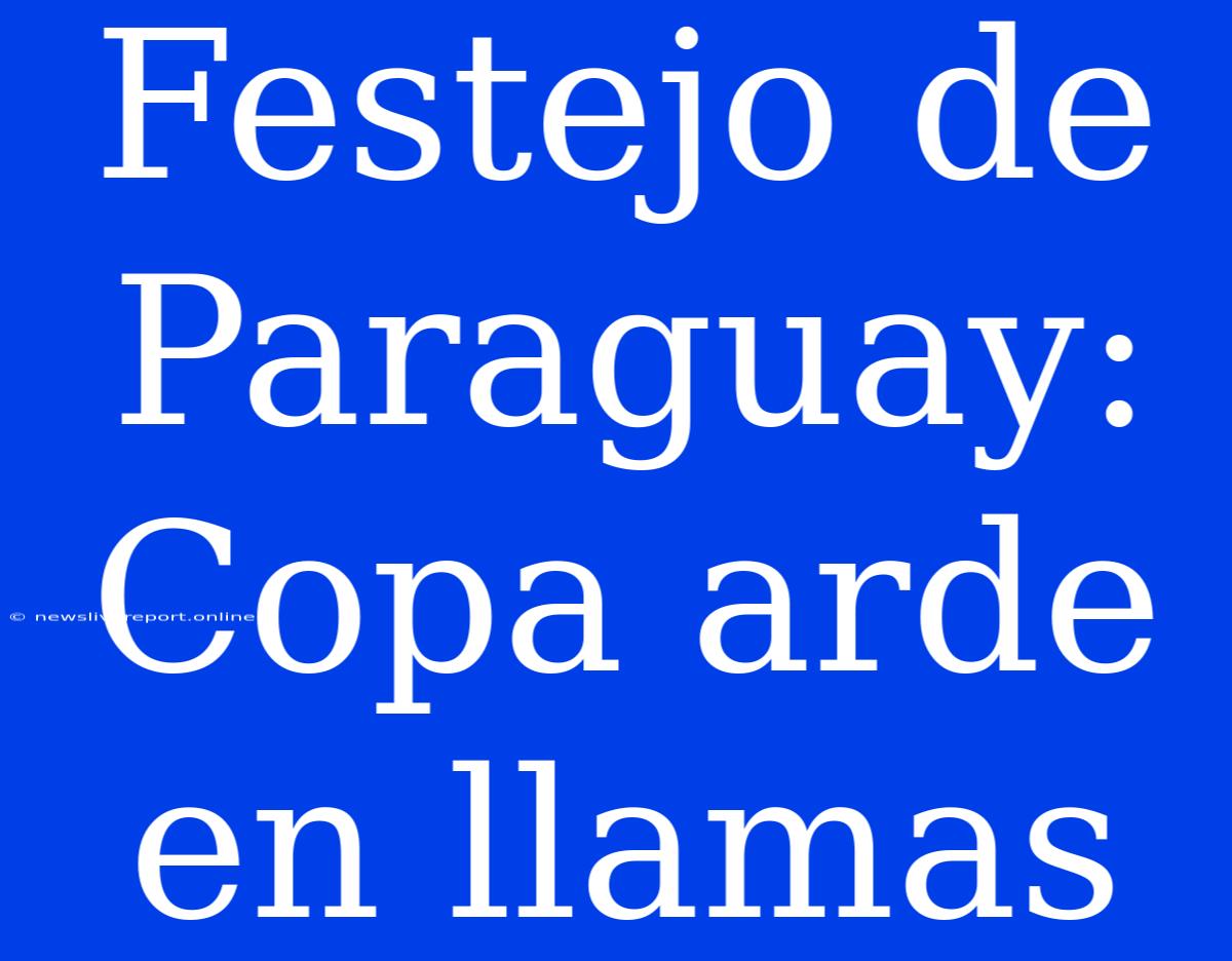 Festejo De Paraguay: Copa Arde En Llamas