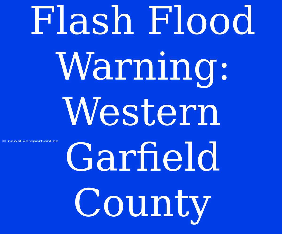 Flash Flood Warning: Western Garfield County