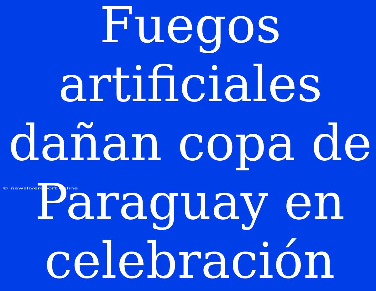 Fuegos Artificiales Dañan Copa De Paraguay En Celebración