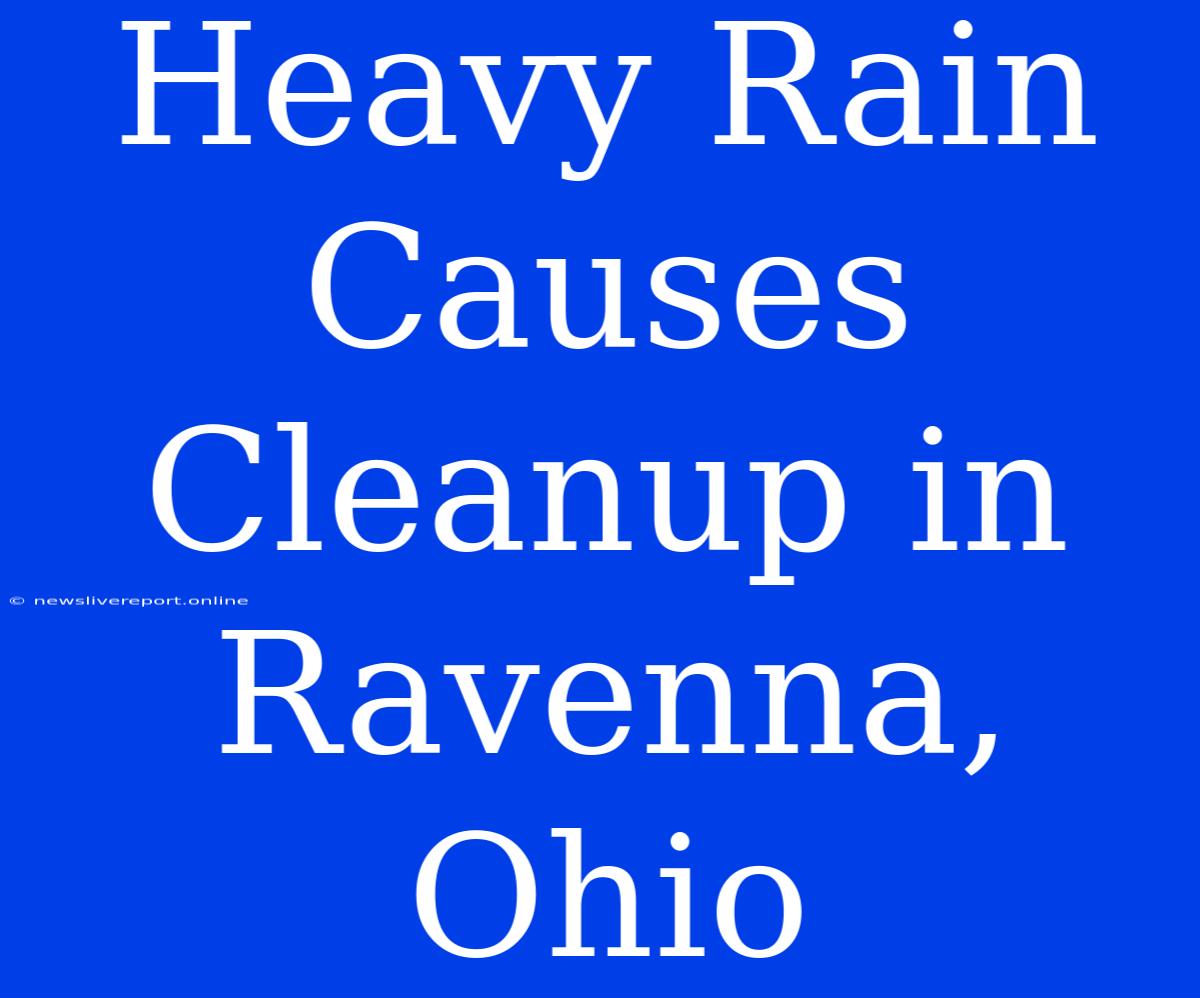 Heavy Rain Causes Cleanup In Ravenna, Ohio