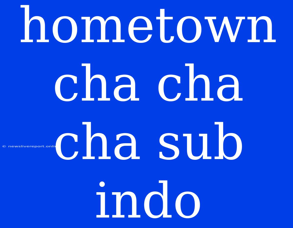 Hometown Cha Cha Cha Sub Indo